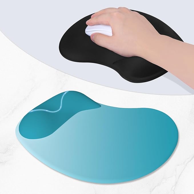 ITNRSIIET Ergonomic Mouse Pad, Cushioned Gel Wrist Rest, Non-Slip Base - Image 3