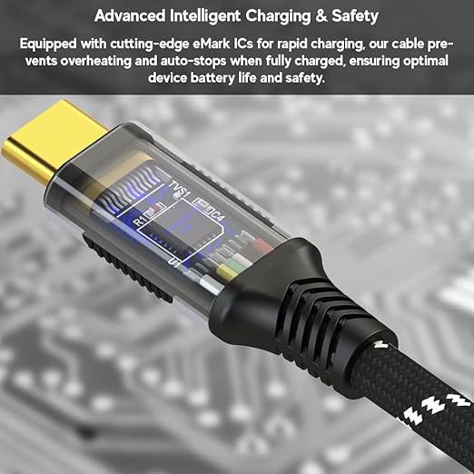 LINKUP USB 4.0 USB C to USB C Cable | Thunderbolt 4/3 Compatible | Type C - Image 2