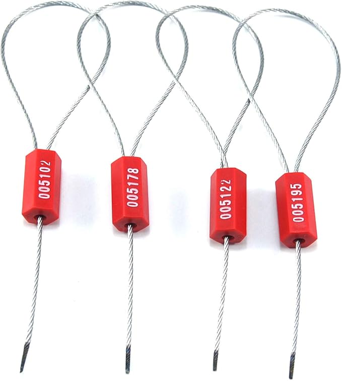 Pull-Tite Steel Security Cable Wire Seals Numbered Anti-Tamper Security Tags - Image 5