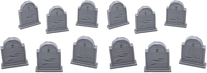 EnderToys Mausoleum Graveyard Tombstones, 3D Printed Tabletop RPG Scenery and - Image 5