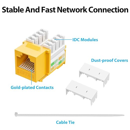 iwillink 10Gbps Cat6 Keystone Jack and Punch-Down Stand, RJ45 Ethernet Keystone - Image 5