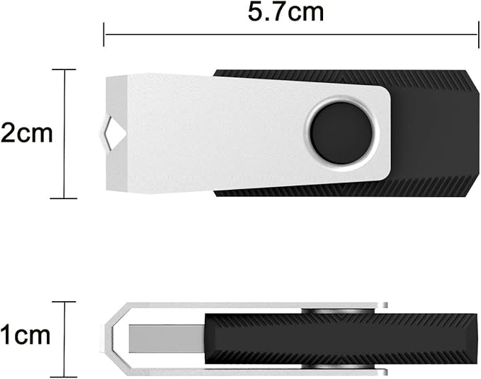 20Pack 1GB USB Flash Drive 2.0 Stick, TOPESEL Bulk Thumb Drive Swivel 1GB Pen - Image 4