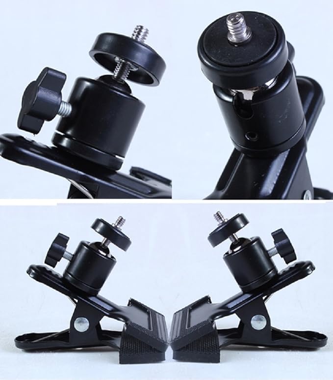 SLOW DOLPHIN Tripod Camera Clip Clamp Flash Reflector Holder Mount - Image 2