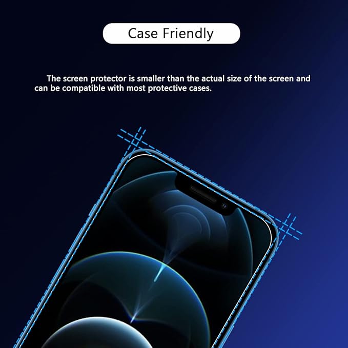 Blue Light Screen Protector for iPhone 12 Mini, Eye Protection Tempered Glass - Image 6