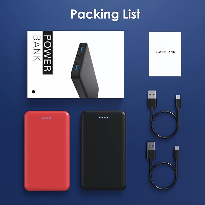 Portable Charger Power Bank 10000mAh, Ultra Slim Compact External Battery Pack - Image 7