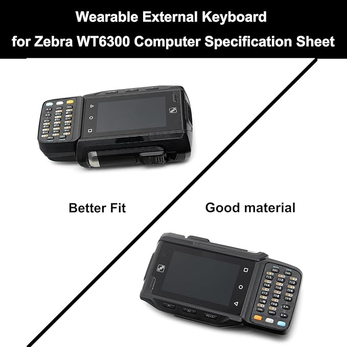 Wearable External Keyboard for Zebra WT6300 Computer Specification Sheet - Image 6