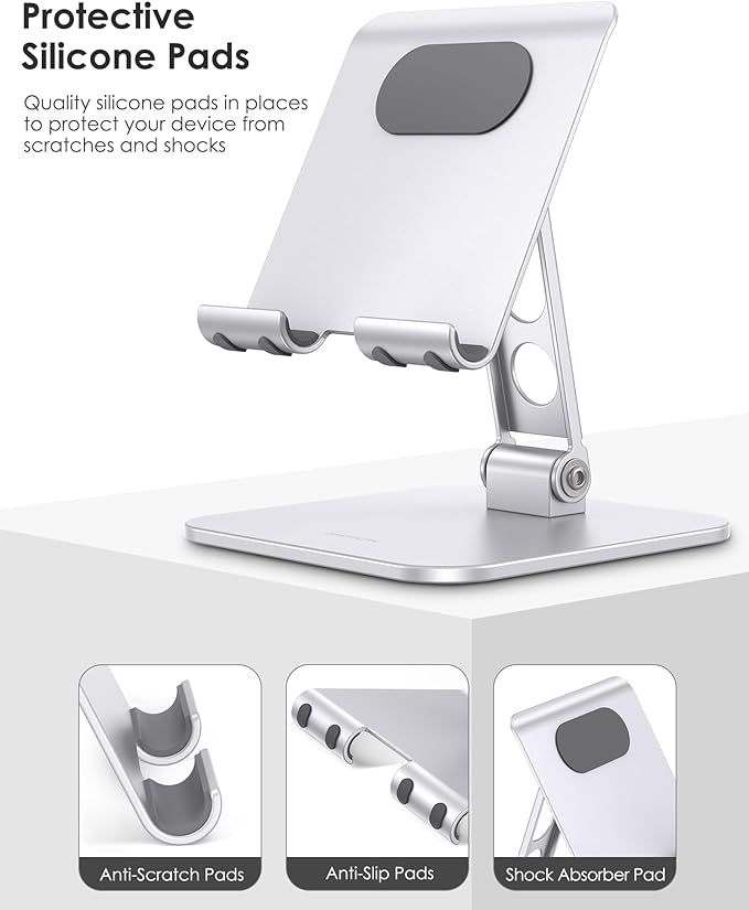 OMOTON Upgraded Adjustable Tablet Stand Holder, Heavy Duty Foldable Portable - Image 4