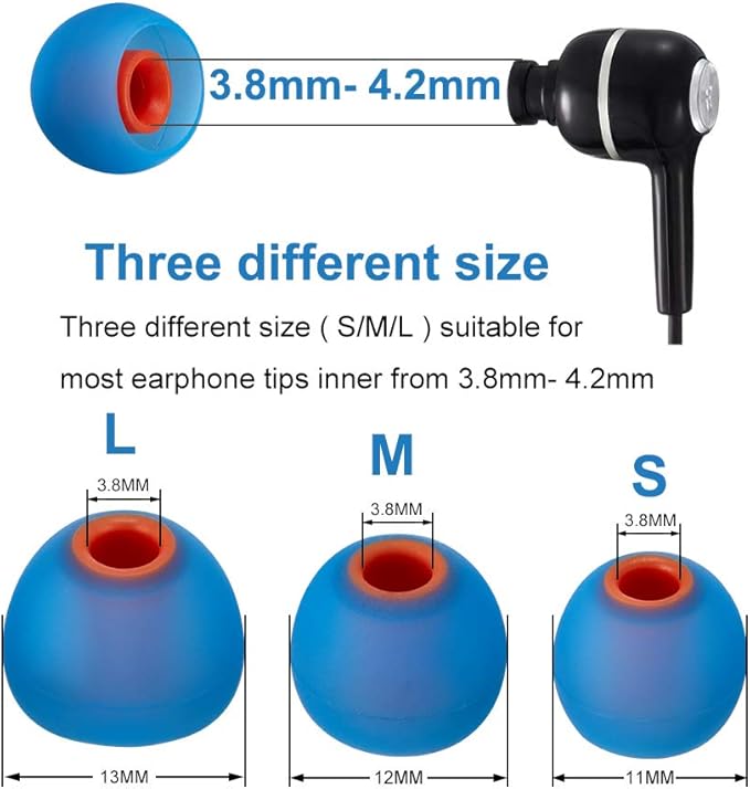 Earbud Tips Soft Silicone Earbuds Replacement Tips Fit - Image 5