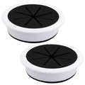 2 Pcs Desk Grommet 2-3/8" / 60 mm, Desk Hole Cover by EASYEAH