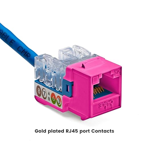 trueCABLE Cat5e Keystone Jack, Unshielded, 90 Degree Punch-Down, PoE++ 100W - Image 6