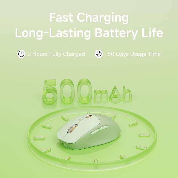 EWEADN Q5 Wireless Mouse, Battery Level Display, Ergonomic Office Mouse - Image 6