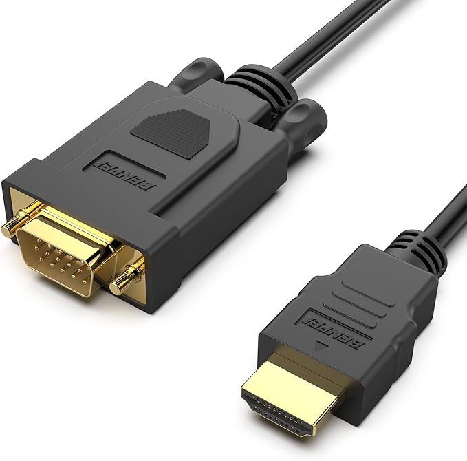 BENFEI HDMI to VGA 3 Feet Cable, Uni-Directional HDMI to VGA Cable Compatible by BENFEI