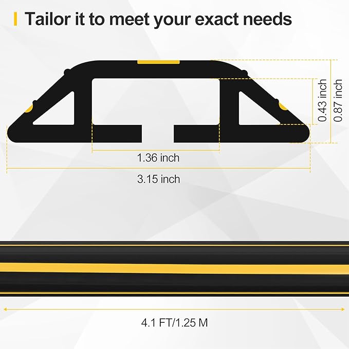 Floor Cord Cover 4.1Ft Heavy Duty PVC Floor Cable Protector Electric Cord Hider - Image 2