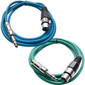 Seismic Audio - SATRXL-F6-2 Pack of 6 Foot 1/4 Inch TRS to XLR Female Patch by SeismicAudio