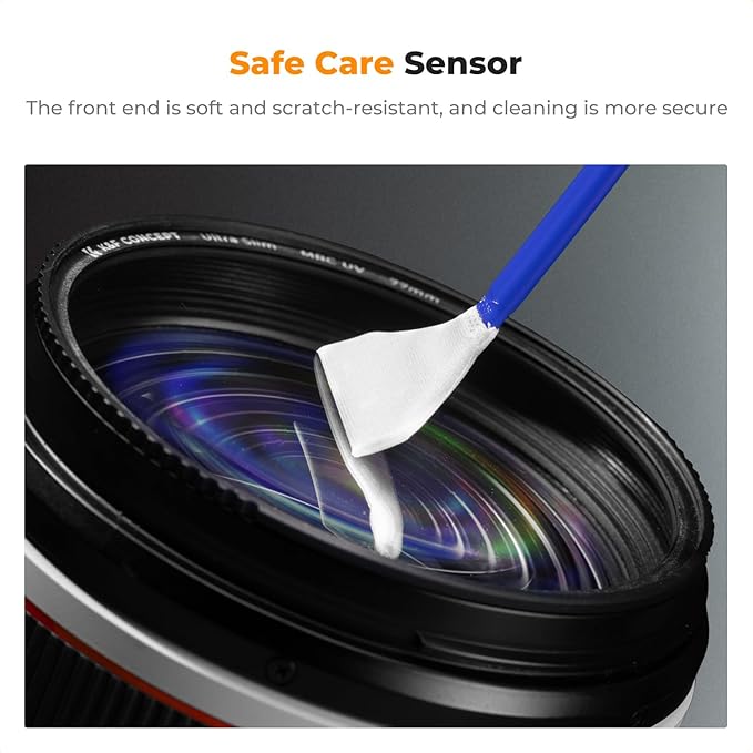K&F CONCEPT 16mm APS-C Sensor Cleaning Swab*10 + 20ml Sensor Cleaner, DSLR SLR - Image 5