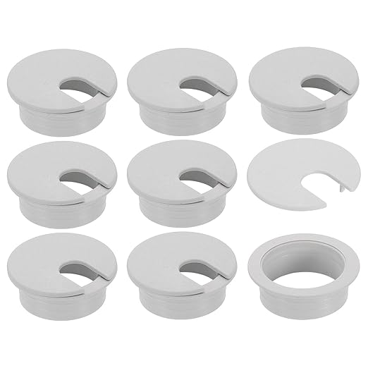 uxcell 8 Pcs 35mm Desk Grommet, Plastic Cable Hole Cover, Wire Cord Cable by uxcell