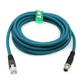M12 8 Pin X-Code RJ45 GigE Ethernet Network Cable CAT7e by HangTonConnect