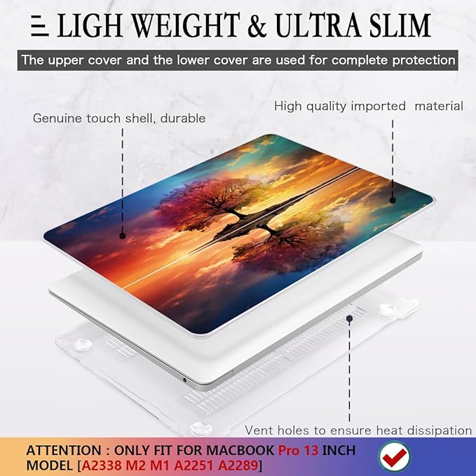 CISSOOK Compatible with MacBook Pro 13 inch Case 2025-2020 Release Model M2 M1 - Image 4