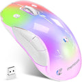 memzuoix 2.4G LED Wireless Mouse, Rechargeable Ergonomic Mouse by memzuoix