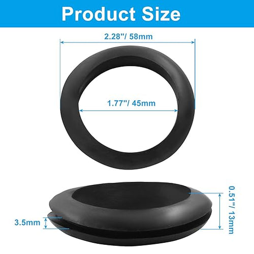 12 Pcs Rubber Grommets, 1-3/4" Inside Diameter 2" Drill Hole Rubber Wire - Image 2
