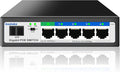 5 Port Gigabit PoE Switch and 1 Gigabit SFP Slot, Unmanaged PoE Switch by Goalake