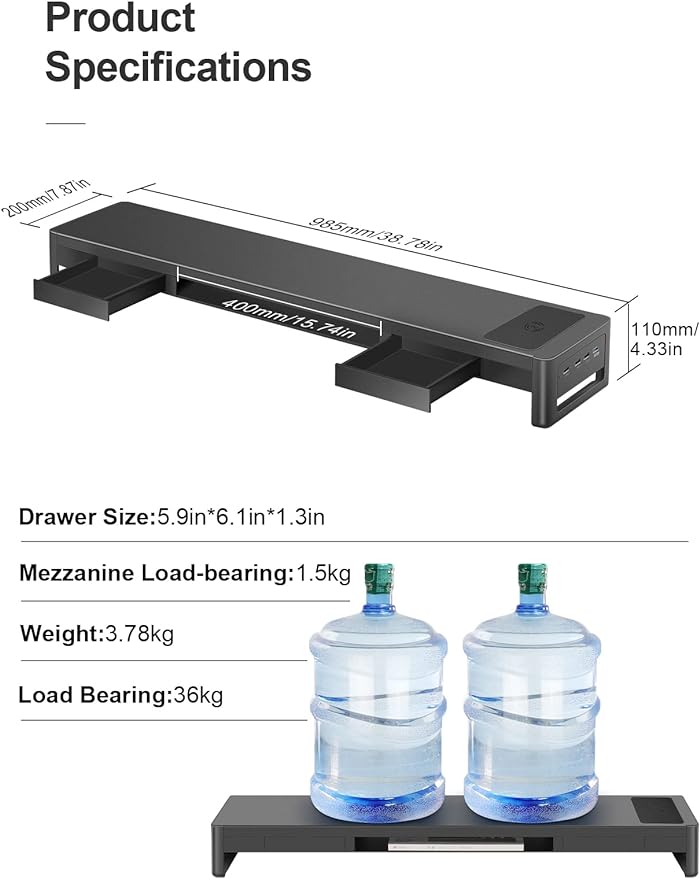 meatanty Dual Monitor Stand Riser - Image 6