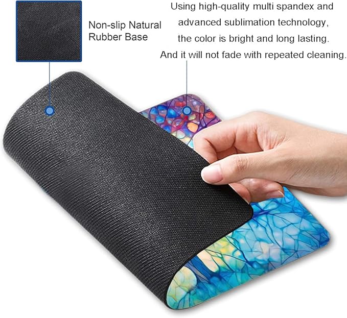 Mouse Pad, Cute Mouse Mat for Women, Square Waterproof Non-Slip Rubber Base - Image 2