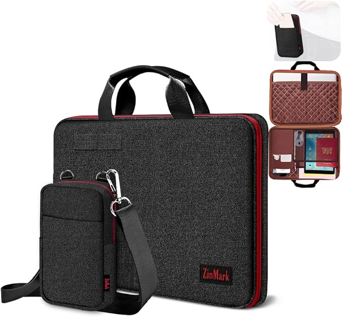 Laptop Case 15.6 Inch Briefcase Military-Grade Protection by ZinMark