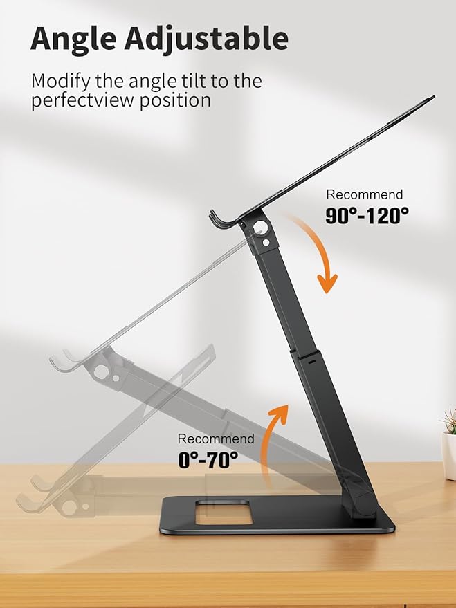 tounee Laptop Stand for Desk Adjustable Height, Telescopic Computer Stand - Image 4