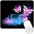 Glowing Night Pink Butterflies Mouse pad Customized Mousepad Non-Slip Rubber by Goodsprout