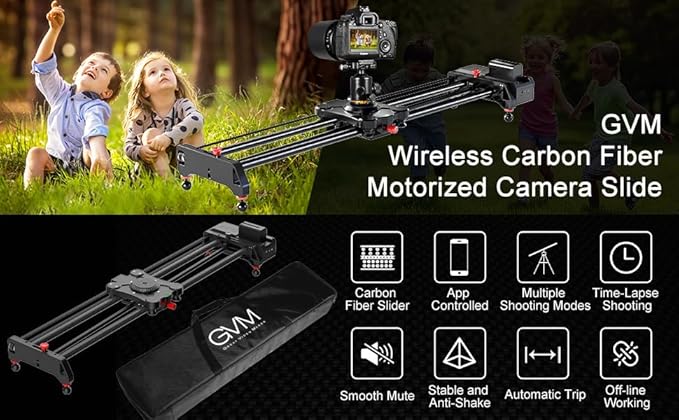 GVM Motorized Camera Slider, Support Video Mode, Time Lapse Photography - Image 3