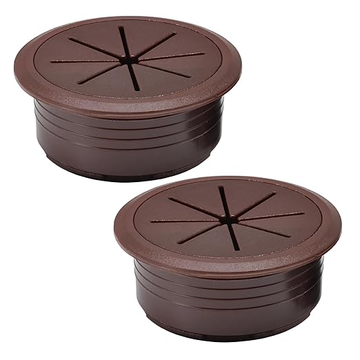2 Pcs Desk Grommet 2-3/8" / 60 mm, Desk Hole Cover by EASYEAH