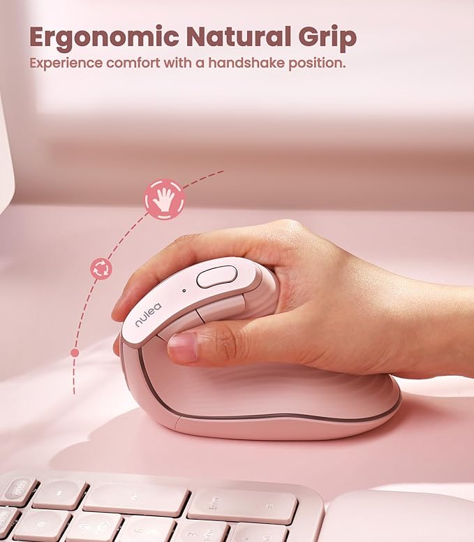 Nulea M510 Vertical Mouse Wireless, Ergonomic Mouse - Image 2