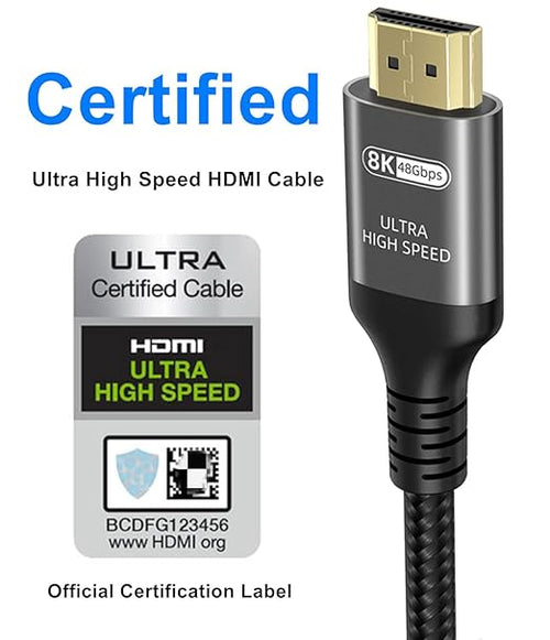 10K 8K 4K HDMI Cable 48Gbps 20 FT, Certified Ultra High Speed HDMI® Cable 4K - Image 2