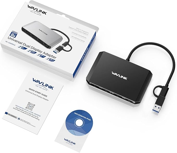 WAVLINK USB C and USB 3.0 to Dual 4K DisplayPort/HDMI Adapter, Displaylink - Image 9