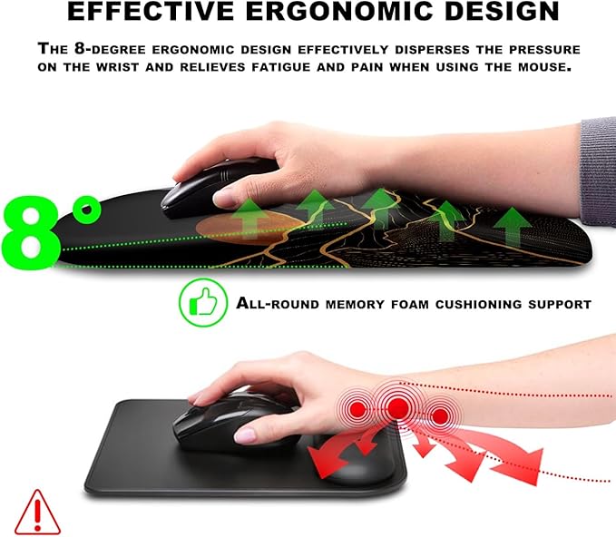 Mouse Pad Wrist Support, Ergonomic Mouse Pad - Image 5