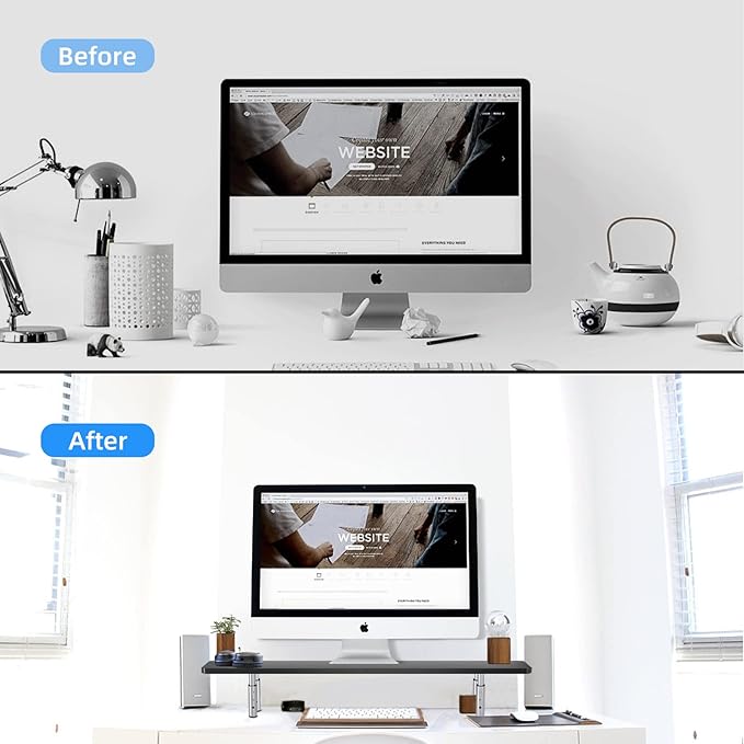 suptek Laptop Stand for Desk, Computer Monitor Laptop Stand Riser for Printer - Image 6