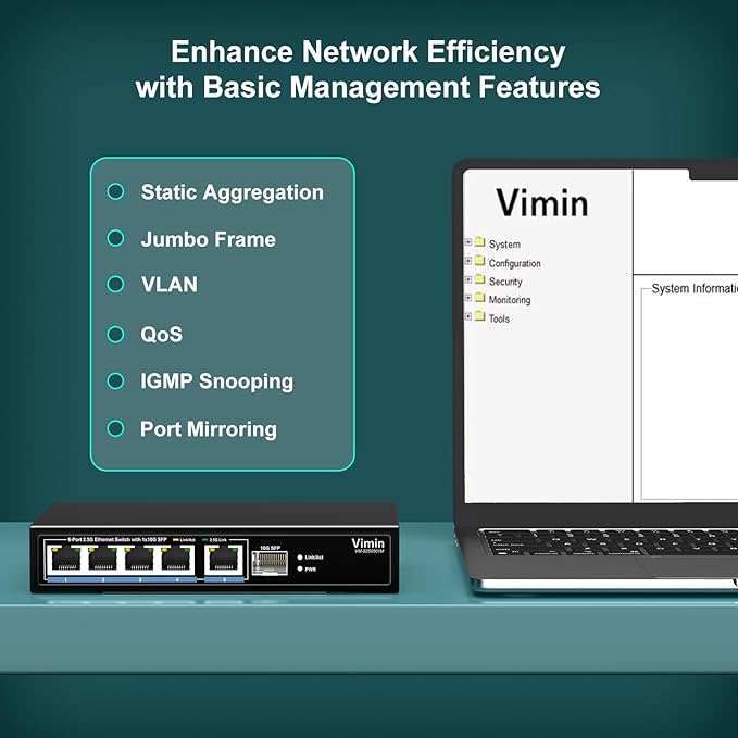 5 Port 2.5G Base-T Smart Web Ethernet Switch Managed - Image 6