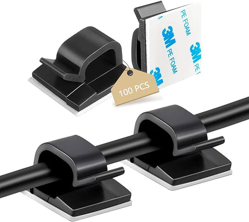 100PCS Adhesive Cable Clips, Wire Holder Organizer Cord Management, Cable by Abnii