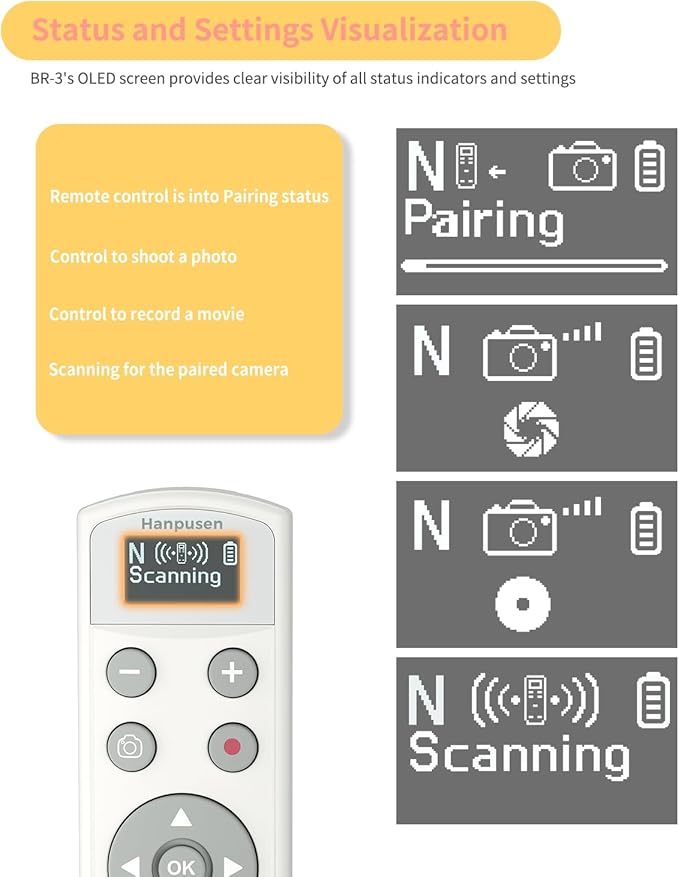 Hanpusen Rechargeable Camera Remote Control - Image 6