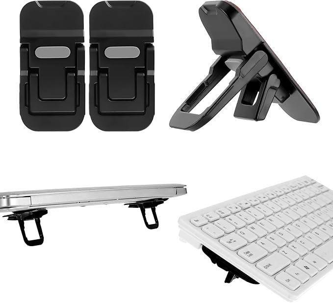 Bewudy 2 Pcs Portable Keyboard Stand, Dual Tilt Angle Adjustment, Foldable by Bewudy