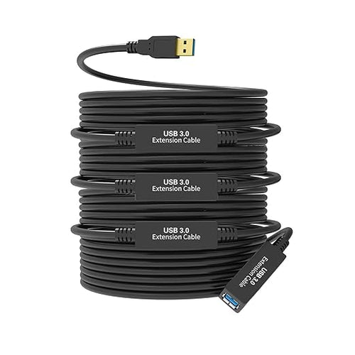 100FT USB 3.0 Active Extension Cable, USB 3.0 Extension Cord A-Male to A-Female by W+WDX%C2%A0MAST+DYNAPOINT+LIMITED