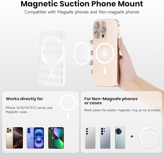 Patented Magnetic Sticky Phone Suction Grip Mount - Image 2