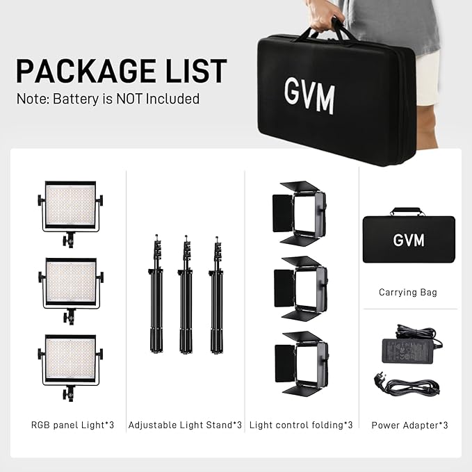 GVM 800D RGB LED Video Light, 2026 Upgraded Panel Light - Image 9