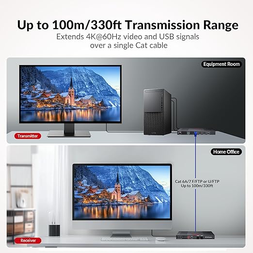 AV Access HDBaseT 3.0 HDMI KVM Extender, Uncompressed 5K@60H 4K@120Hz up to - Image 5
