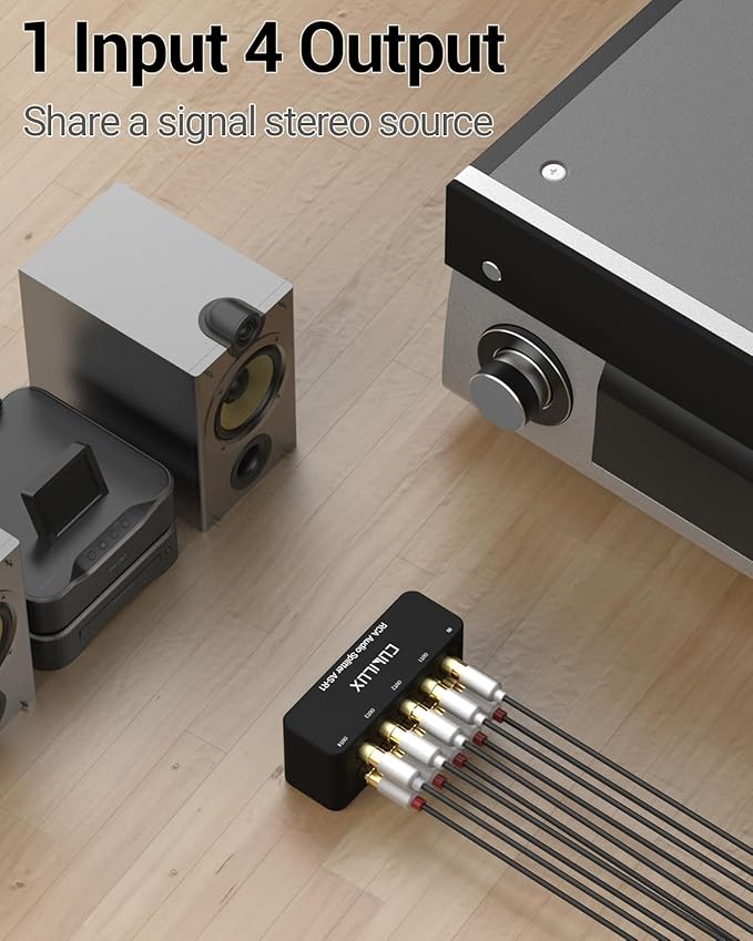 Cubilux AS-R1 4-Way Audio Splitter Box - Image 4