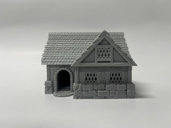 Paintable Tabletop Miniature Little Town Building Terrains Compatible - 18mm - Image 4
