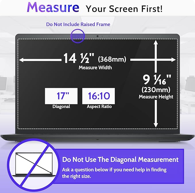 17 Inch Laptop Privacy Screen Compatible - Image 6