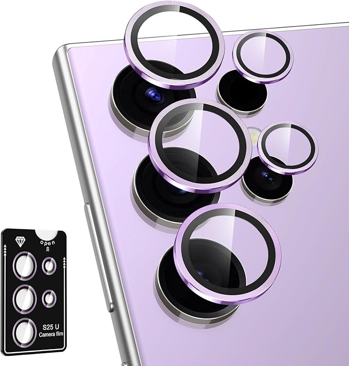 for Samsung Galaxy S23 Ultra Camera Lens Protector, Individual Metal Ring by Btscase