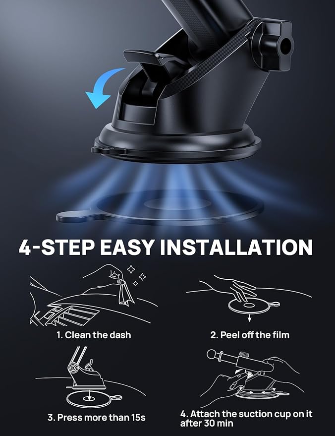 Dashboard Phone Holders for Your Car, Car Cell Phone Holder, Rotatable Suction - Image 5